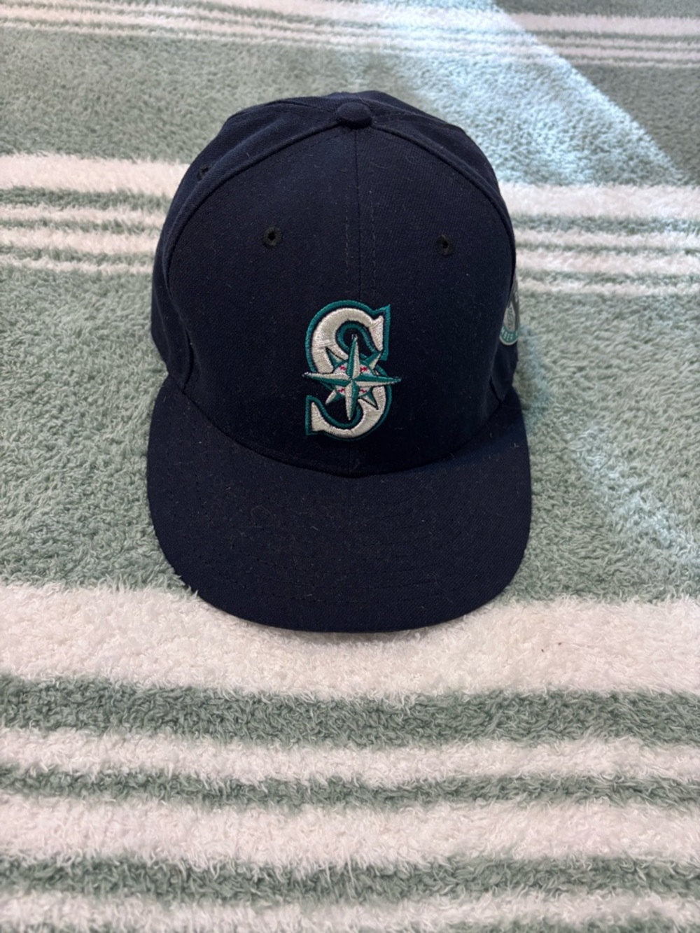 Seattle Mariners Ken Griffey Jr Navy 59FIFTY Fitted Cap with Black Interior Trim